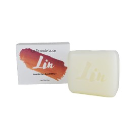 Natural cosmetic soap "Lin" recommended for chemical sensitivity prevention, Marseille soap with beef fat, glycerin, ylang ylang essential oil, lavender essential oil. Made in Japan