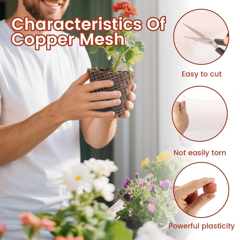 Copper Mesh Roll Kit 19.69 FT Reusable Copper Mesh Mice