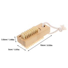 Outanaya 4 pcs Bamboo Nail Brush Hand Toe Nail Scrub Brushes for Fingernail Cleaning Lightweight Portable Manicure Tools for Home Salon Use