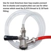 LitKiwi 4PCS Keg Coupler Barb Connector,Stainless Steel 304 Beer Kegerator