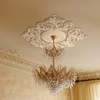 Nuanchu Large PU Ceiling Medallion Combination Decorative 2.36'' ID French