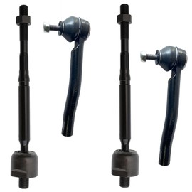 Front Outer and Inner Tie Rod End FITS for Nissan LEAF 2018-2019/ NV200 2013-2019/ Sentra 2013-2019 (2017-19: 1.8L), EV800951 ES800965 ES800966 Front Inner and Outer Tie Rods- 4pc Set