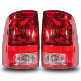 MAYELLO Pair Tail Lights Left Driver & Right Passenger Sides w/Bulbs for 2009-2018 Dodge Ram 1500 2500 3500, 2019-2024 Ram 1500 Classic, fit Factory Halogen Trims Only