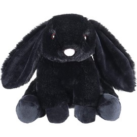 Apricot Lamb Toys Plush Black Bunny Rabbit Stuffed Animal with Fluffy Soft Ears (Black Bunny, 8 Inches)