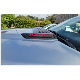 Reflective Concepts 2019-2022 Ram 1500 HEMI 5.7L Sport Performance Hood Emblem Overlay Decal Stickers - (Color: Gloss Red