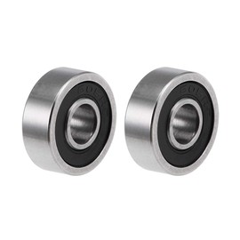 uxcell 605-2RS Deep Groove Ball Bearings 5mm Inner Dia 14mm OD 5mm Bore Double Sealed Chrome Steel Z2 2pcs