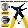GOLD DEER 2Pcs 2 in 1 Snap Ring Pliers Internal