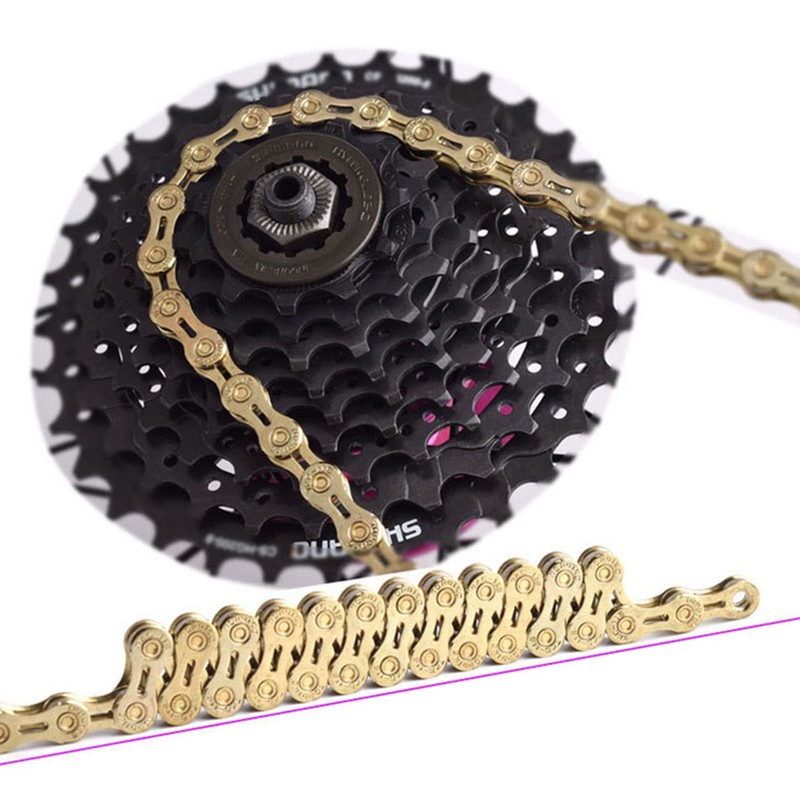 Yctze Ultralight 116 Links 9 Speed Gold Mountain Bike Chain