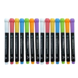 14-Color Neon Markers for LED Light Up Message Board - for Doodle Glow Magic Board, for Acrylic Dry Erase Surface Board, 14 Markers | Creative Memo Board for Office, Home Decor, Parties (14pens)