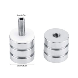 Shower Glass Door Knob Stainless Steel Bathroom Round Back-to-Back Handle Pull Hardware