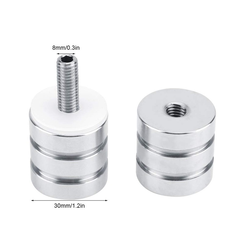 Shower Glass Door Knob Stainless Steel Bathroom Round Back-to-Back Handle