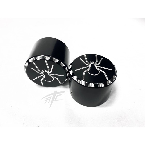ALL THINGS CHROME SPYDER ENGRAVED BLACK CONTRAST CUT REAR AXLE