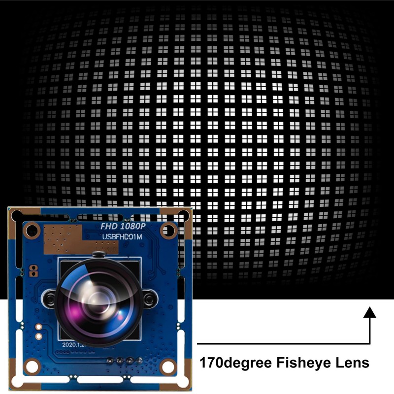G 1080P USB Fisheye Camera Module Wide Angle High Speed
