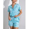 ENJOYNIGHT Womens Pajama Set Button Down Tee and Shorts Sleepwear