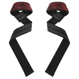 Correas de levantamiento de fitness de terciopelo rojo de 26 pulgadas, correas de levantamiento de pesas, levantamiento de pesas, culturismo, entrenamiento de fuerza