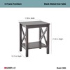 ClosetMaid 3905 X-Frame Design Side or End Table with Shelf,