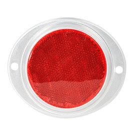 Grand General 80816 Red 3” Round Reflector with Aluminum Base for Trucks, Towing, Trailers, RVs and Buses, 1 Pack