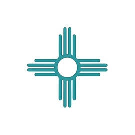 New Mexico State Symbol Sticker Vinyl Decal Notebook Car Window Laptop 4" x 4" (Teal)