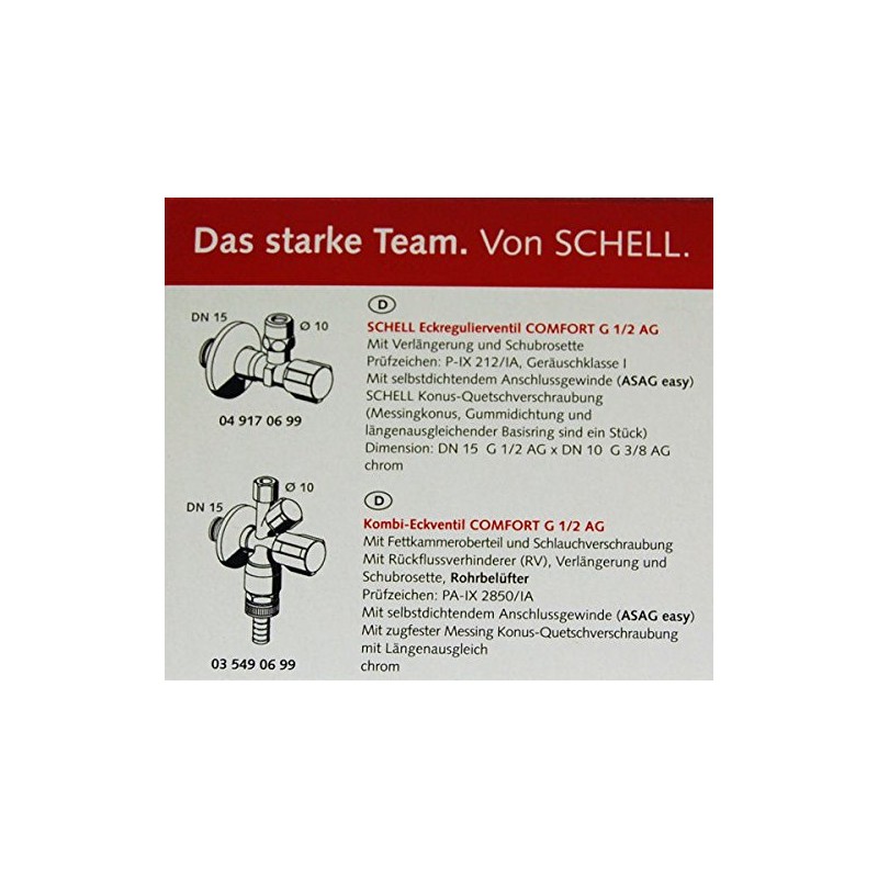Schell Comfort Double Pack 1/2 Inch Angle Valve Plus Combination