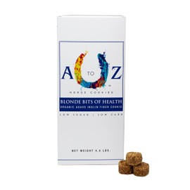 A TO Z HORSE COOKIES Horse Treats, Blonde Bits of Health, Low Carb/Sugar, A Softer Cookie, Wheat, Corn, Soy & Alfalfa Free, Made with Cinnamon & Agave, All Natural Ingredients, 4.5 lb