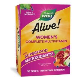 Multivitaminico Para Mujeres Alive 50 Tabletas Sabor Sin Sabor