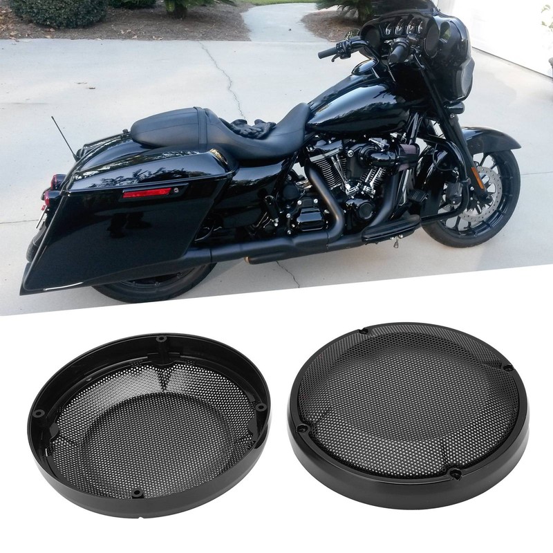 Motorcycle Speaker Mesh Cover Grille Saddlebag Lid Motors Audio Accessory