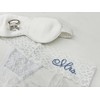 Classy Bride - Tanga de encaje para novia, Blanco, azul,