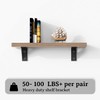 SOGAL Shelf Bracket 3 Inch x 4 Inch,Black Shelf Brackets,Small