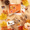 16 Pcs Autumn Stickers, Autumn Leaves Animals Maple Leaf Mushroom