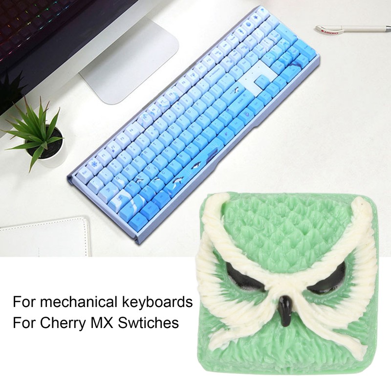 Custom Keycap Hand Carved Owl Pattern OEM R4 Gaming Resin
