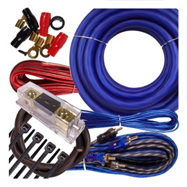 Complete 3500W to 6500W Gravity 4 Gauge Amplifier Installation Wiring Kit Amp PK1 4 Ga Blue - for Installer and DIY Hobbyist - Perfect for Car/Truck/Motorcycle/RV/ATV