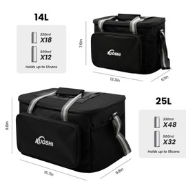 KUOSHI Insulated Lunch Bag for Men & Women-25L Leakproof Cooler Bag with Adjustable Strap, Large Reusable Lunch Box for Office, Beach, Picnic & Travel
