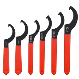 6pcs Coilover Spanner Wrench Set, C-Shape Shock Spanner Hook Wrench Tools