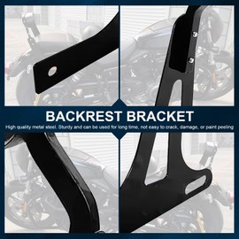 Motorcycle Standard Height Detachable Upright Passenger Backrest Sissy Bar with Docking Hardware Kit For Harley Softail FLSL FXST FLHC FLHCS Deluxe FLDE Street Bob FXBB 2018-2025