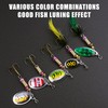 AGOOL Fishing Lures Spinner Baits with Rooster Feather Treble Hooks
