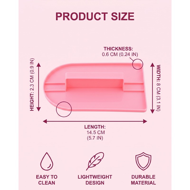 RAVNIX Lisciatore Smoother per Torte 2 Pezzi Rosa e Blu,