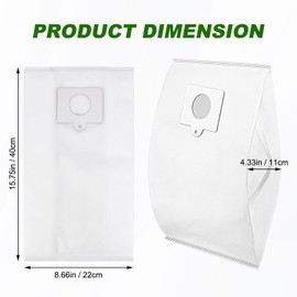 53292 Vacuum Bags for Kenmore 53292 Canister Vacuum 81214, 81414, 81714, 21814, BC2005, BC3005, 81615, BC7005, 200/400/600/700/800 Series Type Q/C HEPA Vacuum Bags, 12 Pack