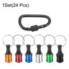 sourcing map 24PCS Keychain Aluminum Alloy Screwdriver Bits Holder Extension