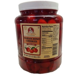 Chef's Quality: Maraschino Cherries with Stem (64 Oz.)