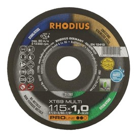 RHODIUS Proline XT69 Multi Extra Thin Cutting Disc 115 x 1.0 x 22.23 mm Pack of 25