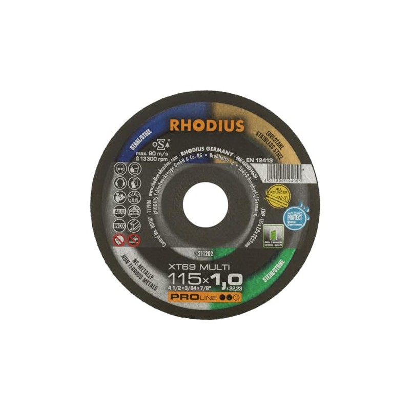 RHODIUS Proline XT69 Multi Extra Thin Cutting Disc 115 x