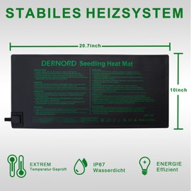 DERNORD Heating Mat Plants Greenhouse 18 W 25.5 x 52.7 cm Heat Mat Seedling Heating Mat Warmer for Growing Grow Box Chili Bed Mat for Flower