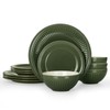 Famiware Garden Plates and Bowls Set, 12-Piece Dishes Set for