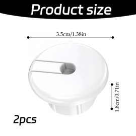 2 PCS Cable Wall Grommet for Starlink Dishy Ethernet Cables,1 Inch Wall Hole Cover,Cable Entry Cover for Starlink Ethernet Cables Grommet Furniture Wire Holes(White)