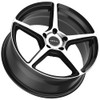 Motiv 433MB 16x7.5 5x4.5" +40mm Black/Machined Wheel Rim 16" Inch