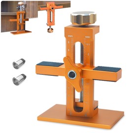 3 in 1 cabinet door installation jig, Adjustable Freestanding Drillable Cabinet Door Installation Positioner with Base, Cabinet Door Mounting Jig for Wall & Base Cabinets (Cabinet Door Jig Only)