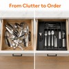 Expandable Silverware Drawer Organizer for Cutlery - Adjustable Plastic Utensil