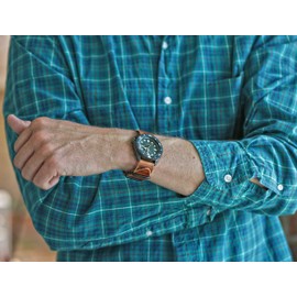 Da Luca 1 Piece Military Watch Strap - Natural Dublin (PVD Buckle) : 18mm