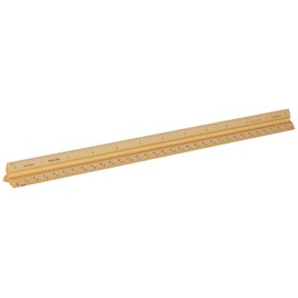 Alumicolor Aluminum Architect Solid Drafting Scale, 12IN, Gold