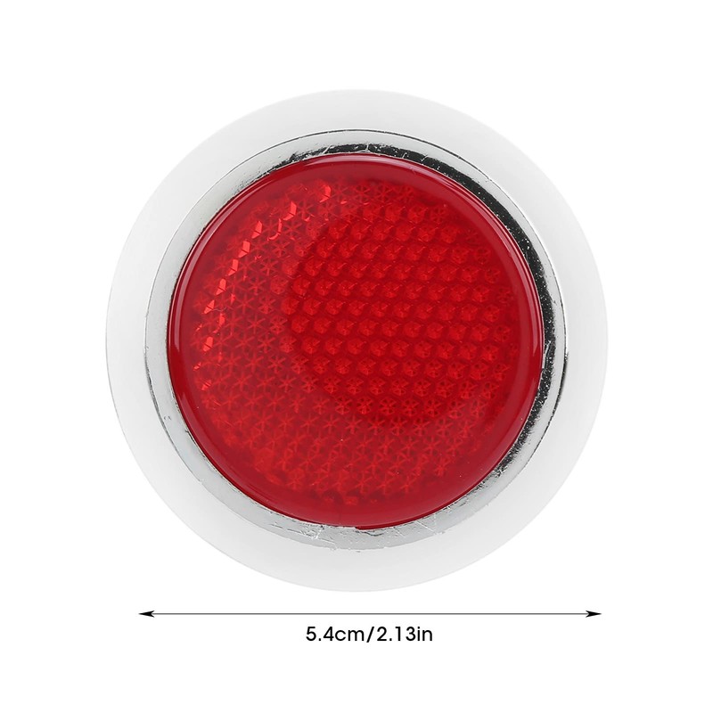 Red Reflector ABS Trim Round Reflective Safety Protection Car Motorcycle